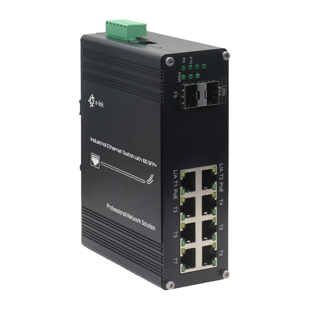 Managed Gigabit Poe Switch 8 Port 802.3At - Commutateur industriel à Fiber PoE Gigabit