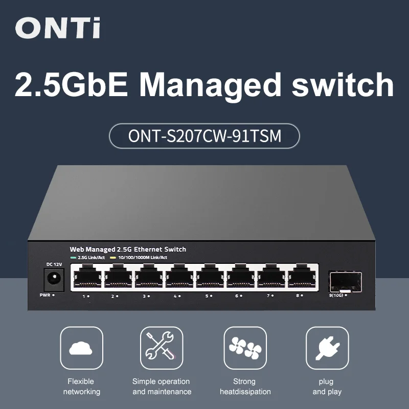 ONTi Commutateur géré 2.5GbE 8 - Sfp+ 10G Managed Switch 8 Port avis et prix