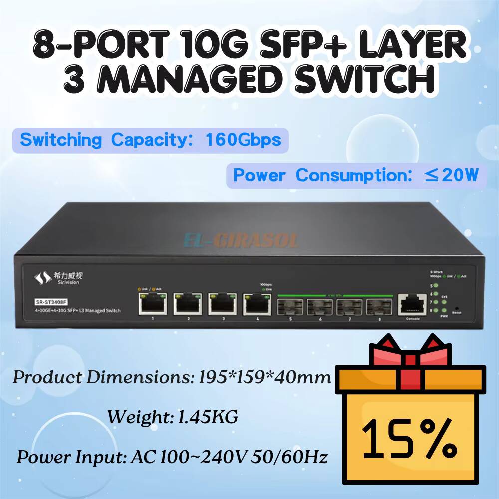 Sirivision Commutateur Fibre O - Sfp+ 10G Managed Switch 8 Port avis et prix