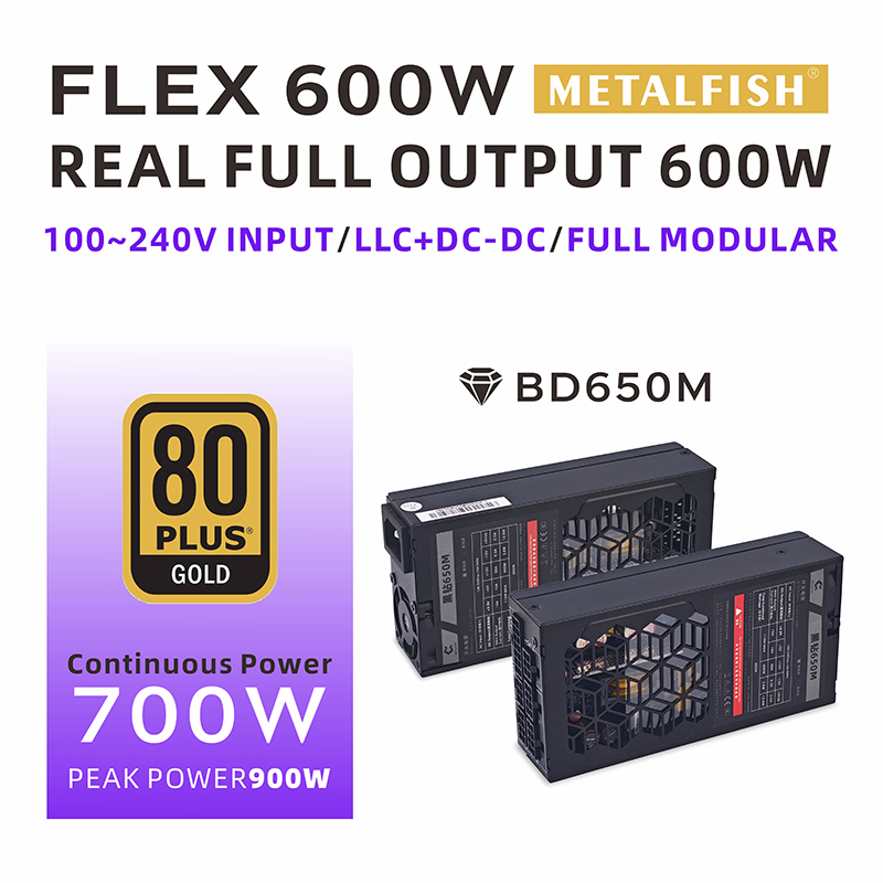 METALFISH Flex 600W alimentati - Atx Power Supply 1U Flex 500W avis et prix